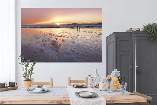 Supposons que vous regardez le coucher de soleil sur la plage Poster papier 180x120 cm - Tirage photo sur Poster (décoration murale salon / chambre) / Mer et Plage XXL / Groot format!