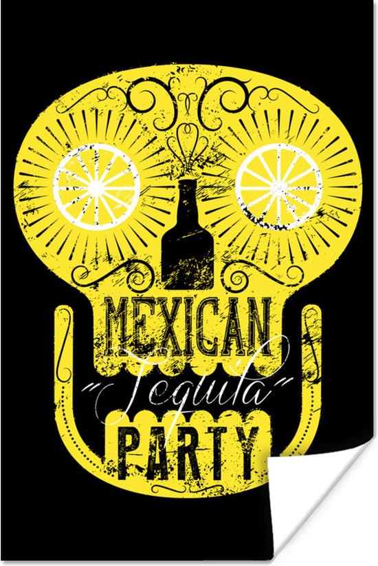 Poster Tequila - Citroen - Party - Mexican Tequila Party - Mexico - 120x180 cm XXL
