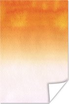 Oeuvre abstraite réalisée à l'aquarelle et un dégradé orange 20x30 cm - petit