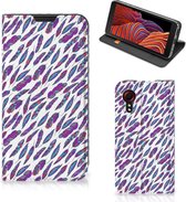 Flip Cover Samsung Galaxy Xcover 5 Enterprise Edition | Samsung Xcover 5 Telefoonhoesje Feathers Color