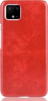 Mobigear Lederlook Hardcase voor de Google Pixel 4 - Rood