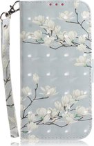 Samsung Galaxy A30s Hoesje - Mobigear - Design Serie - Kunstlederen Bookcase - Magnolia - Hoesje Geschikt Voor Samsung Galaxy A30s