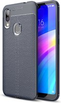 Xiaomi Redmi 7 Hoesje - Mobigear - Luxury Serie - TPU Backcover - Marineblauw - Hoesje Geschikt Voor Xiaomi Redmi 7