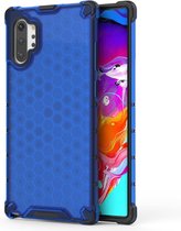 Samsung Galaxy Note 10 Plus Hoesje - Mobigear - Honeycomb Serie - Hard Kunststof Backcover - Blauw - Hoesje Geschikt Voor Samsung Galaxy Note 10 Plus