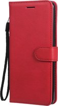 Motorola Moto G8 Power Lite Hoesje - Mobigear - Premium Serie - Kunstlederen Bookcase - Rood - Hoesje Geschikt Voor Motorola Moto G8 Power Lite