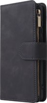 Huawei P40 Hoesje - Mobigear - Zipper Serie - Kunstlederen Bookcase - Zwart - Hoesje Geschikt Voor Huawei P40