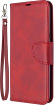 LG K61 Hoesje - Mobigear - Excellent Serie - Kunstlederen Bookcase - Rood - Hoesje Geschikt Voor LG K61