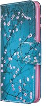 Huawei P40 Lite E Hoesje - Mobigear - Design Serie - Kunstlederen Bookcase - Almond Blossoms - Hoesje Geschikt Voor Huawei P40 Lite E
