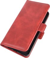 LG K51s Hoesje - Mobigear - Slim Magnet Serie - Kunstlederen Bookcase - Rood - Hoesje Geschikt Voor LG K51s