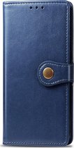 OPPO Find X2 Pro Hoesje - Mobigear - Snap Button Serie - Kunstlederen Bookcase - Blauw - Hoesje Geschikt Voor OPPO Find X2 Pro