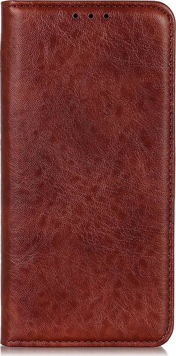 Mobigear Telefoonhoesje geschikt voor OPPO Find X2 Hoesje | Mobigear Classic Elegance Bookcase Portemonnee | Pasjeshouder voor 2 Pasjes | Telefoonhoesje voor Pinpas / OV Kaart / Rijbewijs - Bruin