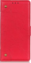 Motorola Moto G8 Power Hoesje - Mobigear - Ranch Serie - Kunstlederen Bookcase - Rood - Hoesje Geschikt Voor Motorola Moto G8 Power