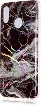 Huawei P20 Lite (2018) Hoesje - Mobigear - Marble Serie - TPU Backcover - Zwart - Hoesje Geschikt Voor Huawei P20 Lite (2018)