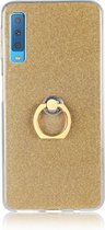 Mobigear Glitter Ring Hardcase Hoesje - Geschikt voor Samsung Galaxy A7 (2018) - Goud