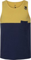Rafiki Tanktop Attempt Heren Modal/katoen Geel/blauw Maat Xl