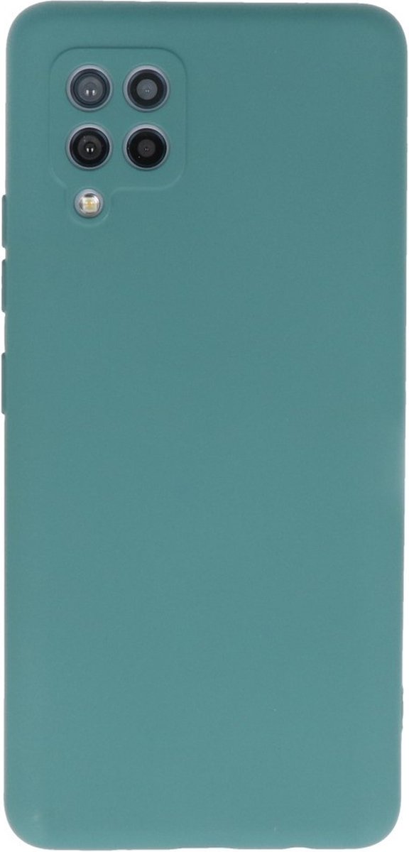 Lunso - Softcase hoes - Geschikt voor Samsung Galaxy A42 - Army Groen
