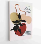 Botanical and gold abstract wall arts vector collection. 2 - Moderne schilderijen – Vertical – 1880160748 - 80*60 Vertical