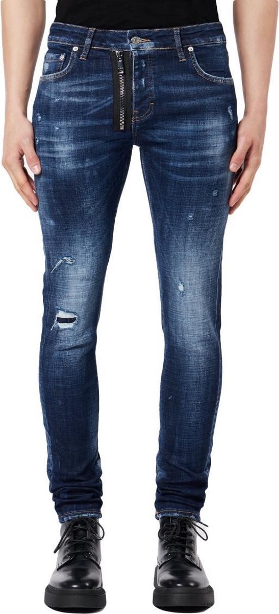 My Brand - Dark Denim Zipper Jeans - Blauw - Maat: 31 | bol.com