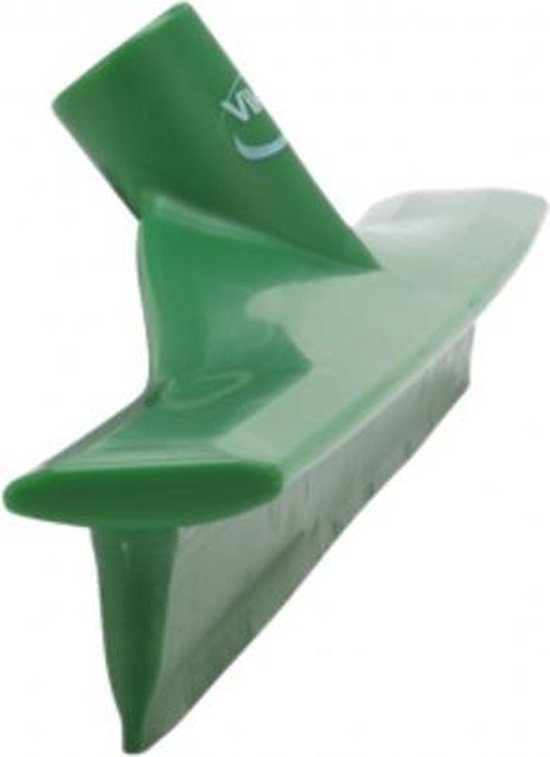 Groene Vikan vloertrekker met vaste nek, 50 cm breed, met een schuin toelopende mond.