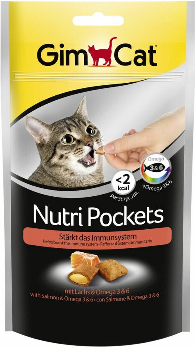 12x GimCat Nutri Pockets Zalm - Omega3&6 60 gr