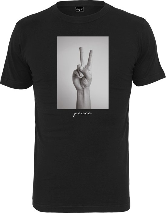 Mister Tee - Peace Sign Heren T-shirt - 2XL - Zwart