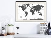 Artgeist - Schilderij - The World In And White - Multicolor - 60 X 40 Cm