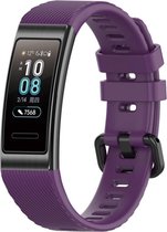 Siliconen Smartwatch bandje - Geschikt voor  Huawei band 3 / 4 Pro silicone band - paars - Horlogeband / Polsband / Armband