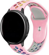 Siliconen Smartwatch bandje - Geschikt voor  Garmin Vivomove HR sport band - roze/kleurrijk - Horlogeband / Polsband / Armband
