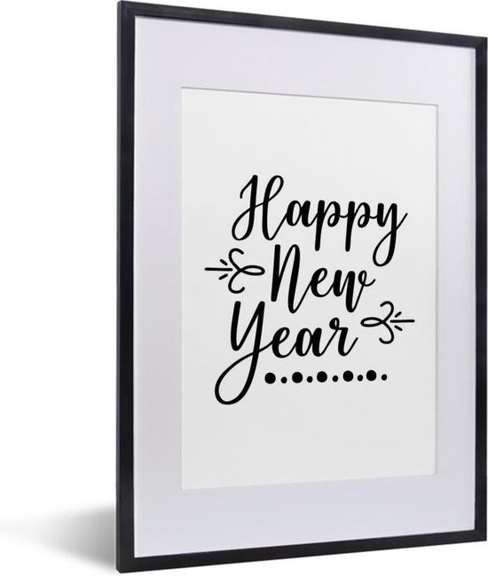Fotolijst incl. Poster Happy New Year Quotes Oud en Nieuw