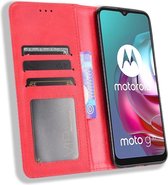 Motorola Moto G10/G20/G30 Hoesje Vintage Portemonnee Book Case Rood