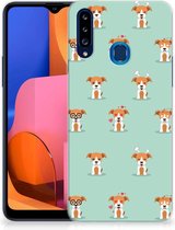 TPU Siliconen Hoesje Geschikt voor Samsung Galaxy A20s Telefoon Hoesje Pups