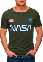 T-shirt - heren - S1437 - Nasa - Groen