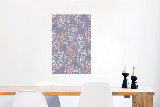 Motif branches avec feuilles 60x90 cm / Poster Fleurs