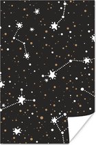 Illustration pour enfants de galaxies dans un ciel sombre 40x60 cm