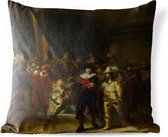 Buitenkussens - Tuin - De Nachtwacht - Schilderij van Rembrandt van Rijn - 40x40 cm