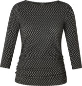 ES&SY Naomie Top - Black/Multi-Colour - maat 44