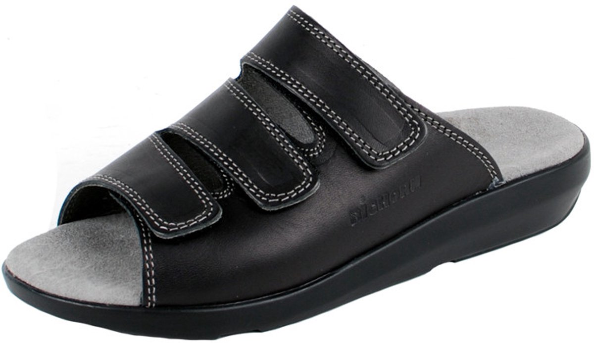 Vochtabsorberende Slipper Zwart met Microfiber Voering | BigHorn 3201 | Maat 38