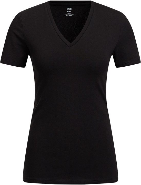 WE Fashion Dames biologisch katoen T-shirt - Maat M