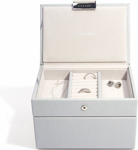 Stackers Pebble Grey Classic Boîte à Bijoux 2 Couches