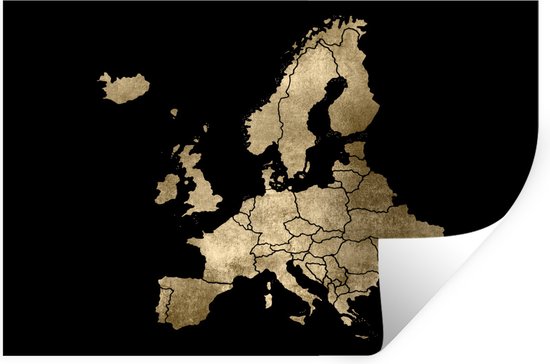 Sticker décoratif autocollant, carte de l'europe à coller et pour