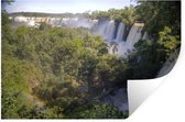 Sticker Muursticker Iguaçuvallen - Cascade d'Iguazu - la plus longue cascade du monde au Brésil - 90x60 cm - film adhésif autocollant - sticker mural repositionnable
