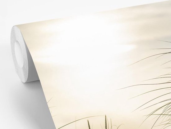 Behang - Fotobehang Duinen met helmgras onder de zon van het Duitse nationaal Park Schleswig-Holsteinisches Wattenmeer - Breedte 390 cm x hoogte 260 cm - Nr1Wallpaper