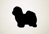 Silhouette hond - Coton De Tulear - - S - 45x54cm - Zwart - wanddecoratie