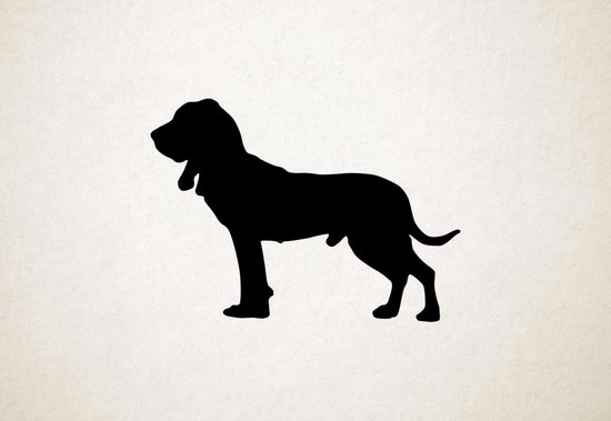 Silhouette hond - Sabueso Espanol - Sabueso Espanol - M - 60x83cm - Zwart - wanddecoratie