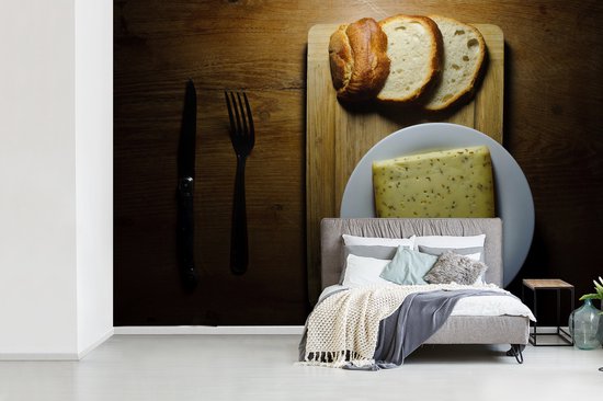 Fond d' fotobehang de fromage Gouda au cumin