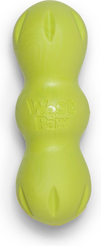 Groen West Paw Rumpus hondenspeeltje met reliëf.