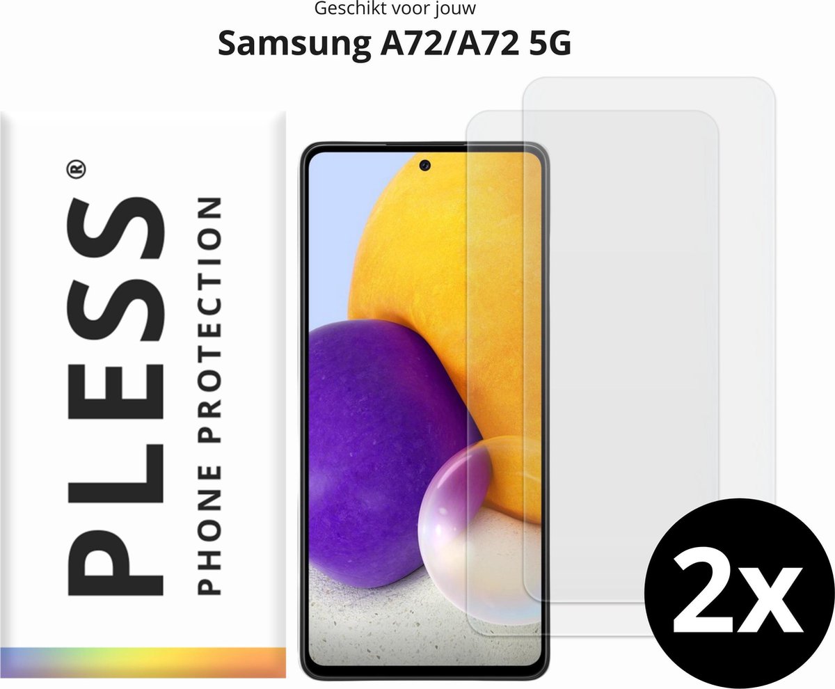 Samsung A72 5G Screenprotector Glas - 2x - Pless®
