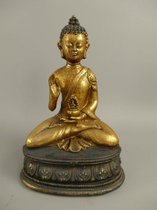 Beeldje - Buddha - Polystone - 23 cm hoog