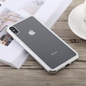 TOTUDESIGN Stijlreeks Galvaniseren Transparant TPU + PC-hoesje voor iPhone XS Max (zilver)