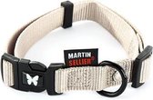 Martin sellier halsband nylon grijs verstelbaar - 16 mmx30-45 cm - 1 stuks